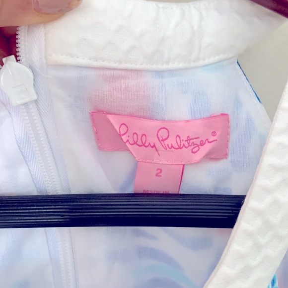 Lilly Pulitzer scoop neck dress blue size 2 - Picture 3 of 6